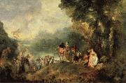 Jean-Antoine Watteau Embarkation from Cythera oil painting artist